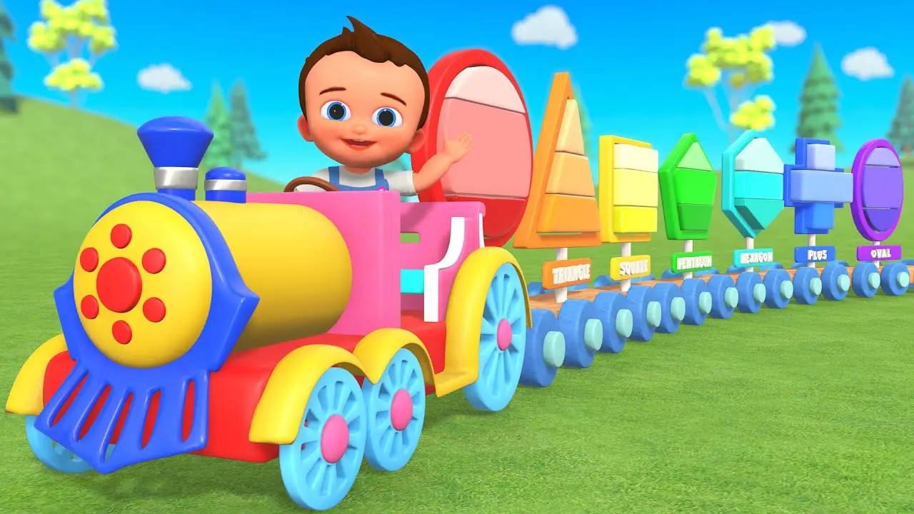 Learn Shapes and Colors with Wooden Train Puzzle | Educational Toys for Babies